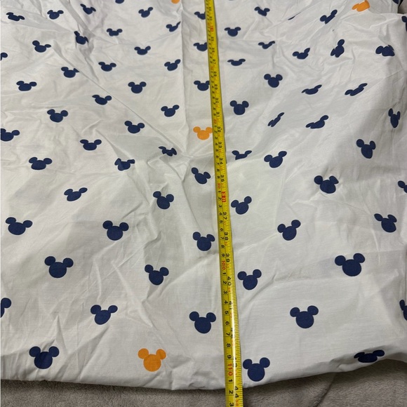 Disney Mickey Mouse Patterned Crib Sheet - Navy and Orange - Picture 6 of 8